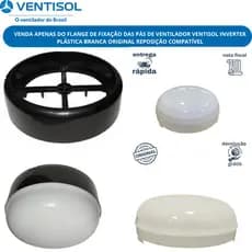 Kit Plafon Preto Lustre Ventisol LEGACY Sem LED para ventilador de Teto Sala Quarto