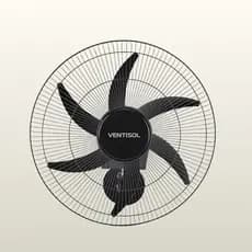 Ventilador de Parede Ventisol  50cm Black Bivolt 200W Profissional Potente Grade de Aço