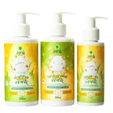 Kit Shampoo + Condicionador + Leave In Infantil Verdi Natural - Aloe Vera e Camomila e Pantenol