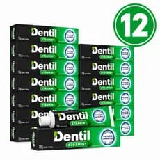 Kit 12 Creme Dental Xtra Mint Dentil 70g - Sem Flúor Com Xilitol