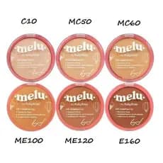 Kit 2 Itens Pó Facial Melu Compacto Ruby Rose Aveludado 10g