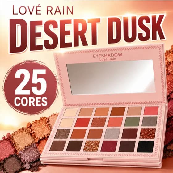 Paleta De Sombras Desert Dusk Love Rain 25 Cores Com Espelho