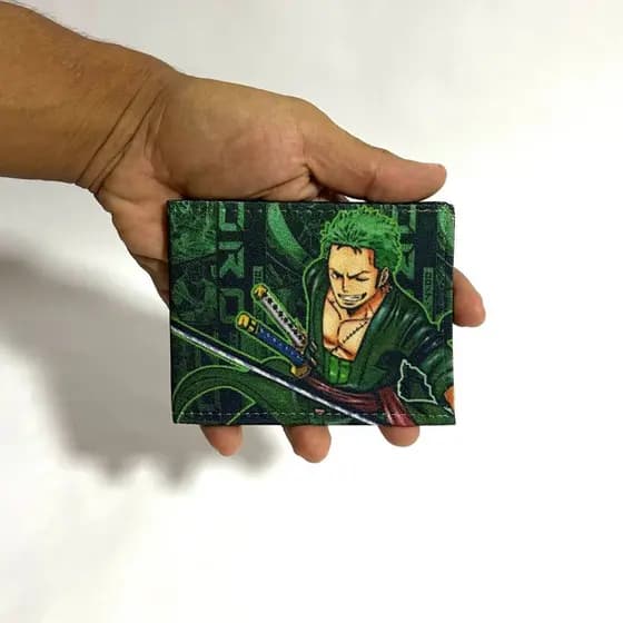 Carteira slim One piece personagem roronoa zoro desenho anime geek