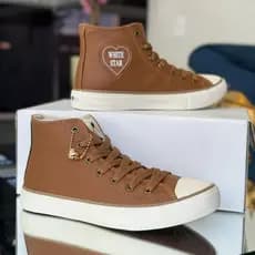 Tênis Feminino  Casual Sola Borracha Confortável White Star
