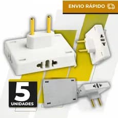 Adaptador Tê Fixo 4 Entradas 10A Universal Bivolt