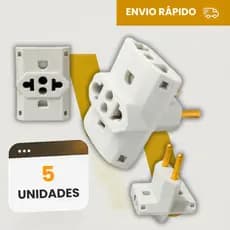 Adaptador de Tomada C/5 Benjamin T 10A/20A Pino Maciço Adaptador Resistente