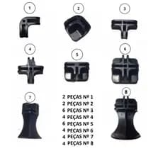 32 Conectores Para Balcão Aramado ou Vidro Modulado Conectivos Estante