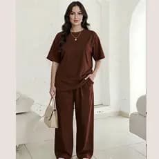 Conjunto Blusa feminina over e Calça estilo pantalona