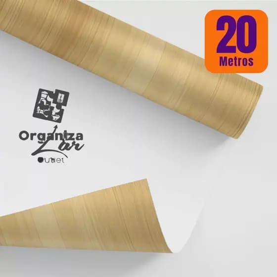 Papel de Parede PREMIUM Claro Rolo 5 Metros Autoadesivo Madeira Claro Cozinha/Sala/Quartos 5m x 45cm