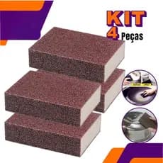 Kit Esponja Mágica Limpa Forno Panelas Inox Removedor Ferrugem Multiuso