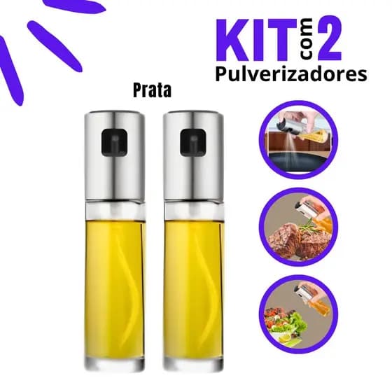 Kit Pulverizador Azeite Vinagre Spray 100ml Borrifador Galheteiros Premium Culinário