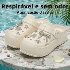 Não fede pés praia sapatos buracos mulheres bag toe anticolisão chinelos fechados anti-deslizamento plataforma