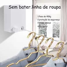 Varal Retrátil Parede Aço Inoxidável Varal retrátil Montado Na Parede Linha De Lavanderia Varal De Roupas Corda