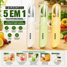 Descascador Legumes Frutas 5 Em 1 Multifuncional Fácil de Limpar para Legumes Verduras e Frutas Diversas da Cozinha