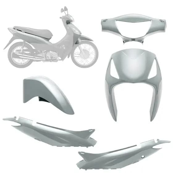 Kit Carenagem 4 Peças compatível Moto Honda Biz 125 KS ES 2010 Pro Tork Todas As Cores NF Original