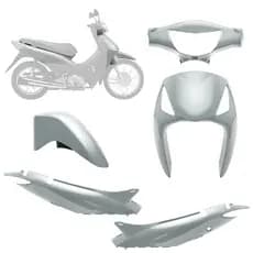 Kit Carenagem 4 Peças compatível Moto Honda Biz 125 KS ES 2010 Pro Tork Todas As Cores NF Original