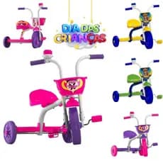 Triciclo 3 Rodas Velotrol Velocípede Meninas Bicicleta Infantil Ultra Bike Motoca Roda De Borracha