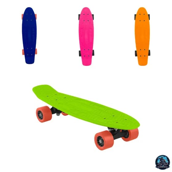 Skate Infantil Pro Tork Compact Board Rosa Laranja Azul Verde Criança Brinquedo 6 Anos em diante