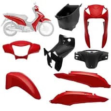 Kit Carenagem ProTork Biz 100 2011 2012 2013 Todas As Cores + Peças Internas Preto Injetado +NFE