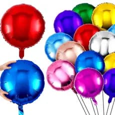 10 Balões redondo metalizado 45cm festa decoração