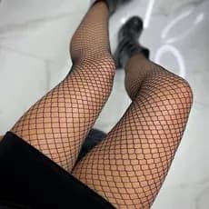 Meia Calça Arrastão Cos Alto Adulto feminina alta elasticidade