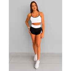 Conjunto Top + Short Duplo Suplex DryFit Boxeadora Fitness Treino Academia