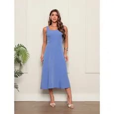 Vestido feminino de alfaitaria com alcas e atras com ziper. 08