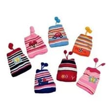 Kit 2 / Kit 3 / Kit 4 Touca Gorro Infantil Bebe De Frio Com Pompom Sortidas Bem Quentinha De Lã Bebê 0 A 12 Meses