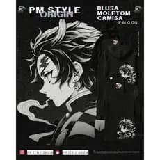 Blusa Moletom e Camiseta Tanjiro Kamado - Respiração da Água Demon Slayer - Kimetsu no Yaiba
