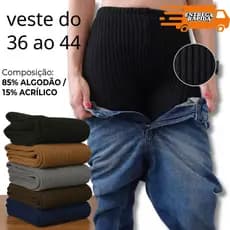 Calça Térmica de Lã Segunda Pele de Algodão Confortável Grossa Inverno