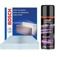 Kit Filtro Ar Condicionado Cabine Bosch E Higienizador Fiat Doblo Original