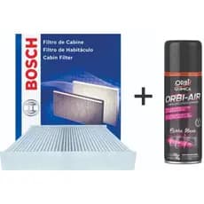 Kit Filtro Ar Condicionado Cabine E Higienizador Bosch Fiat Pulse Fastback