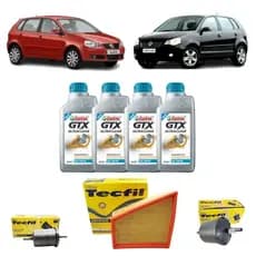 Kit Troca De Oleo E Filtros VW Polo 1.6 8V 15w40 Castrol