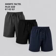 Kit 3 Bermudas Tactel Masculinas Plus Size Leves  Frescas e Modernas com Bolsos
