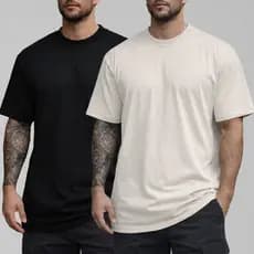 KIT 2 Camiseta Oversized Masculina  100% Algodão Do P Ao G4