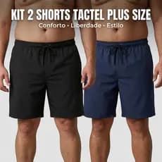 KIT 2 Shorts Tactel Plus Size masculino do G1 ao G3