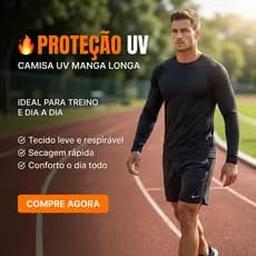 Camisa Térmica Masculina Manga Longa Proteção UV Segunda Pele