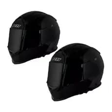 Kit 2 Capacete X11 Revo Pro All Black + Viseira Extra Tamanho 60