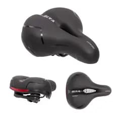 Selim Banco para Bicicleta GTA Comfort Gel Tech Bike com Elastômeros 2 Molas e Refletor