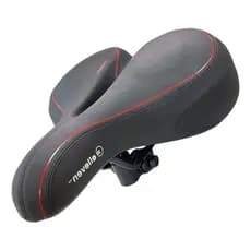 Banco Selim Bicicleta Confortável 2 Molas Preto Cinza Grande Comprimento 300 mm Largura 270 mm
