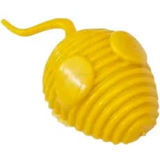 Ratinho Amarelo Para Estimular O Pet Gato Brinquedo Amarelo Borracha Interativo 2D Pet
