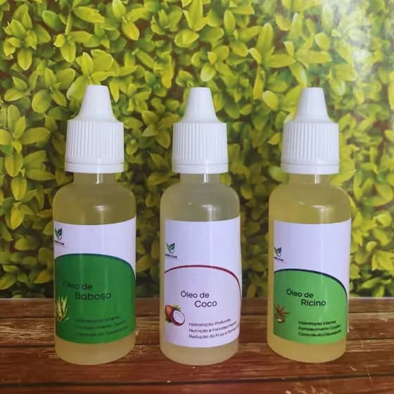 Kit Terapia Capilar Misturinha Guide Star Óleo de Coco + Óleo de Rícino + Óleo de Babosa 60ml