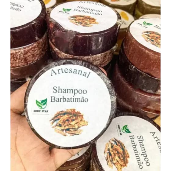 Shampoo de Barbatimão, Anti-caspa, Seborreia, Fortalecedor, com Calêndula e Aveia - Artesanal Fitoterápico.Barra Natural
