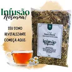 INFUSÃO NOTURNA: CHÁ DO SONO - Camomila, Melissa, Passiflora e Mulungu - 100g