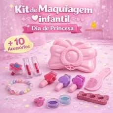 🔥 Kit Maquiagem Infantil Maleta Fundo do Mar Brinquedo Princesa com Acessórios