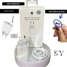 Carregador iPhone Original Completo Turbo 20W - iPhone X XR XS 11 12 13 14 Pro Max