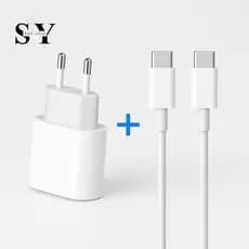[PREMIUM] Kit Carregador USB-C 35W Compatível com iPhone 15 16 Plus Pro Pro Max Cabo Tipo C Completo