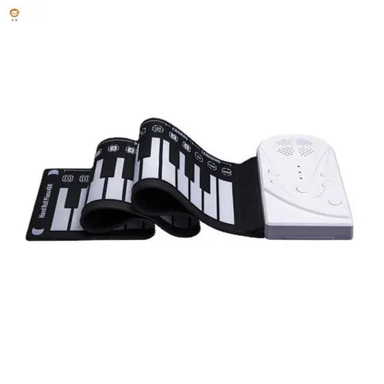 Piano Laminado Portátil 49 Teclas Digital De Silicone Macio Com Teclado Dobrável Presente Educacional Para Crianças Inic