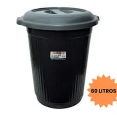 Cesto Lixeira de Plástico 60 Litros Organizador Lixo Roupa Suja Brinquedos