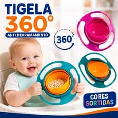 Prato Mágico Giratório 360° Infantil Anti Queda Não Derrama Bowl Criança